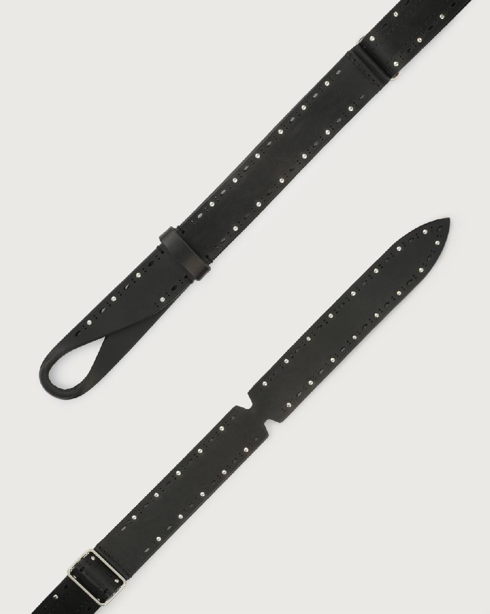 Orciani Cintura Nobuckle Bull Soft in cuoio con micro-borchie Vendita Economica