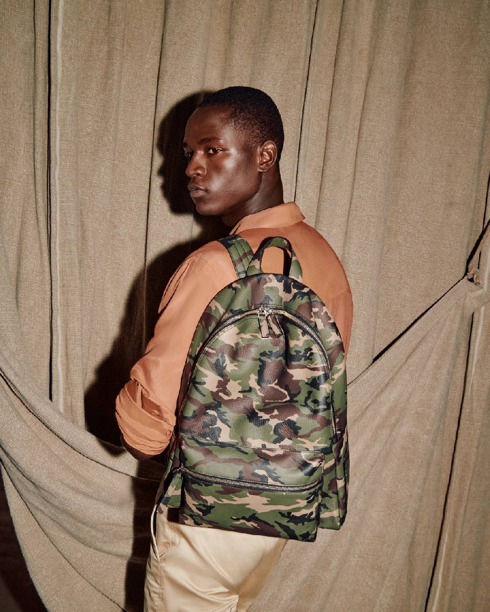 Orciani Zaino Camouflage in pelle In Linea
