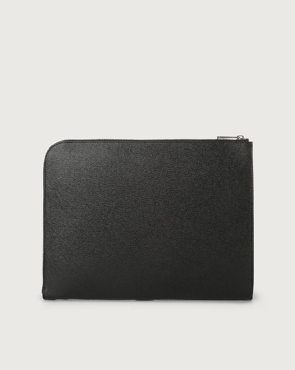 Orciani Pochette slim Timeless in pelle palmellata In Vendita