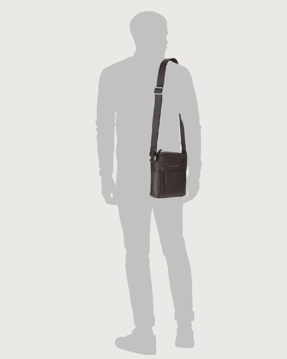 Orciani Borsa messenger piccola Micron in pelle Vendita Calda