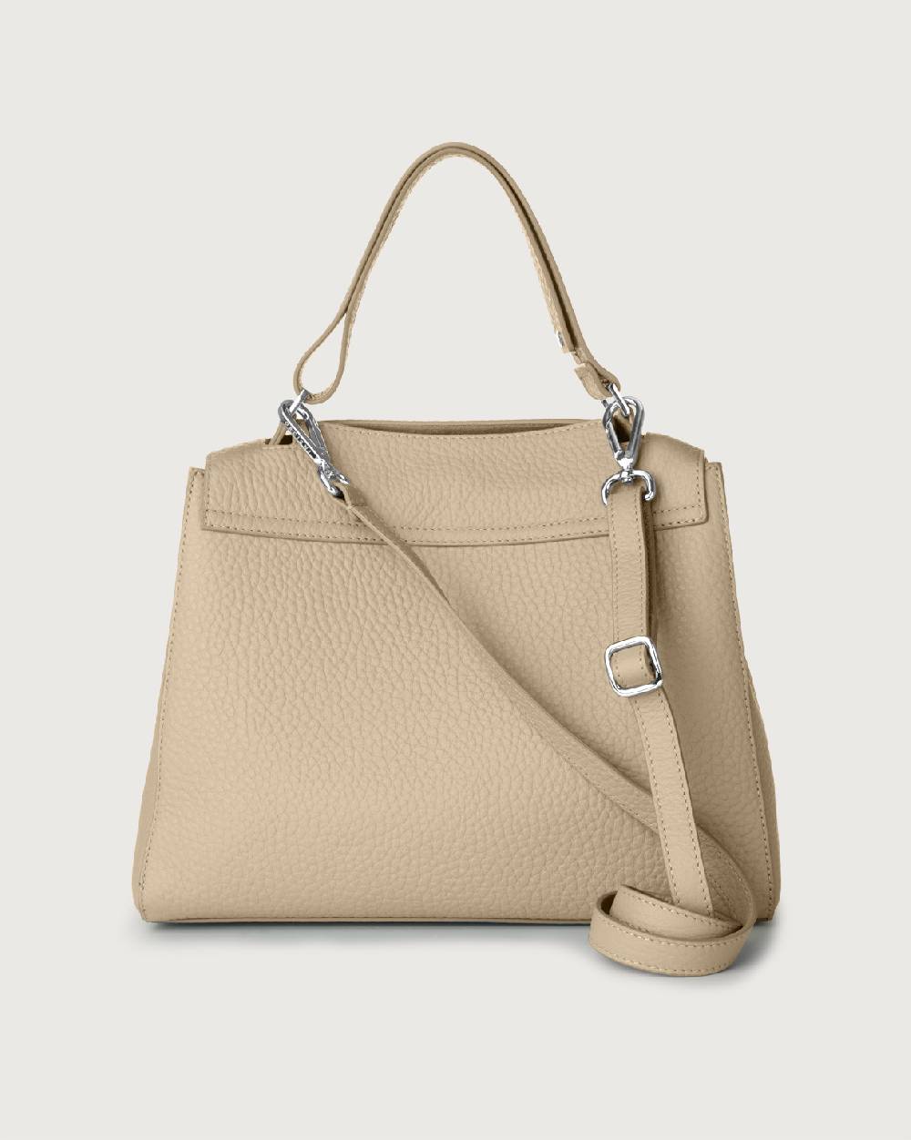Orciani Borsa Sveva Soft Media a spalla in pelle con tracolla Saldi Di Fabbrica