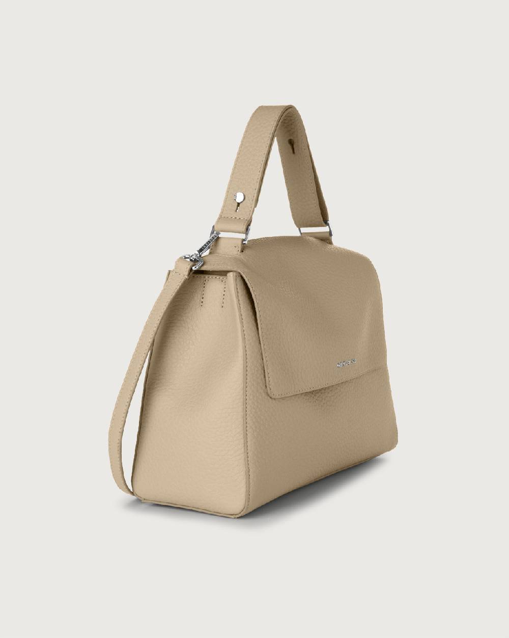 Orciani Borsa Sveva Soft Media a spalla in pelle con tracolla Saldi Di Fabbrica