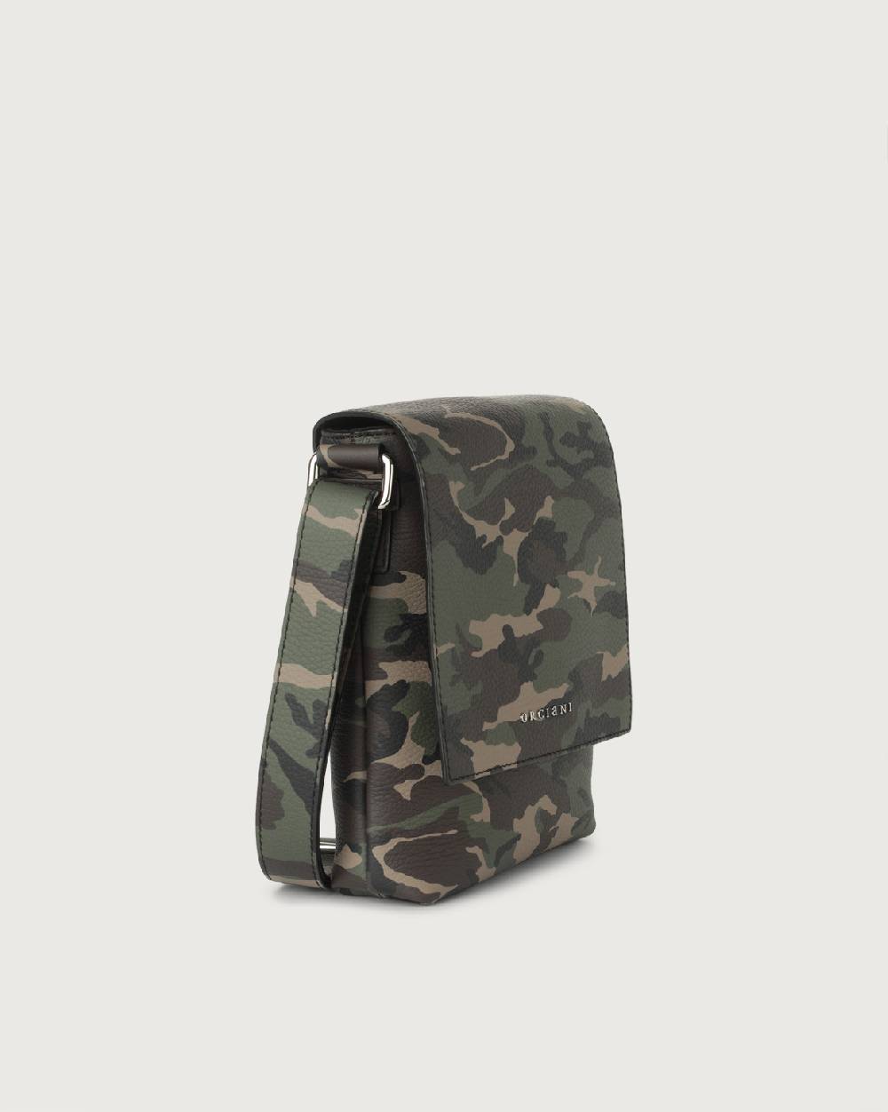 Orciani Borsa messenger piccola Camouflage in pelle Vendita