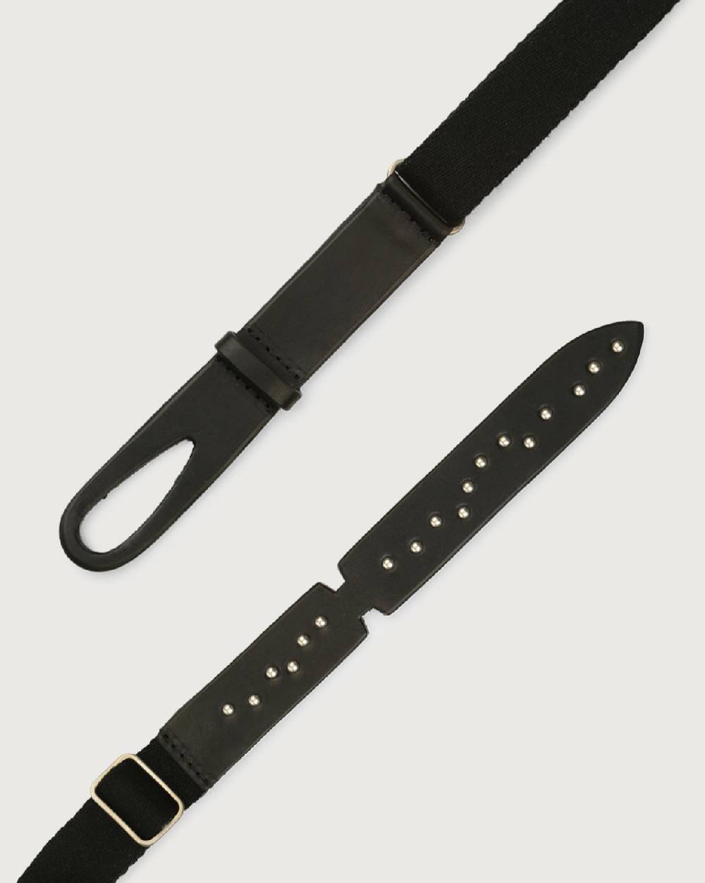 Orciani Cintura Nobuckle Kids Point Metal in cuoio e tessuto Prezzo di fabbrica