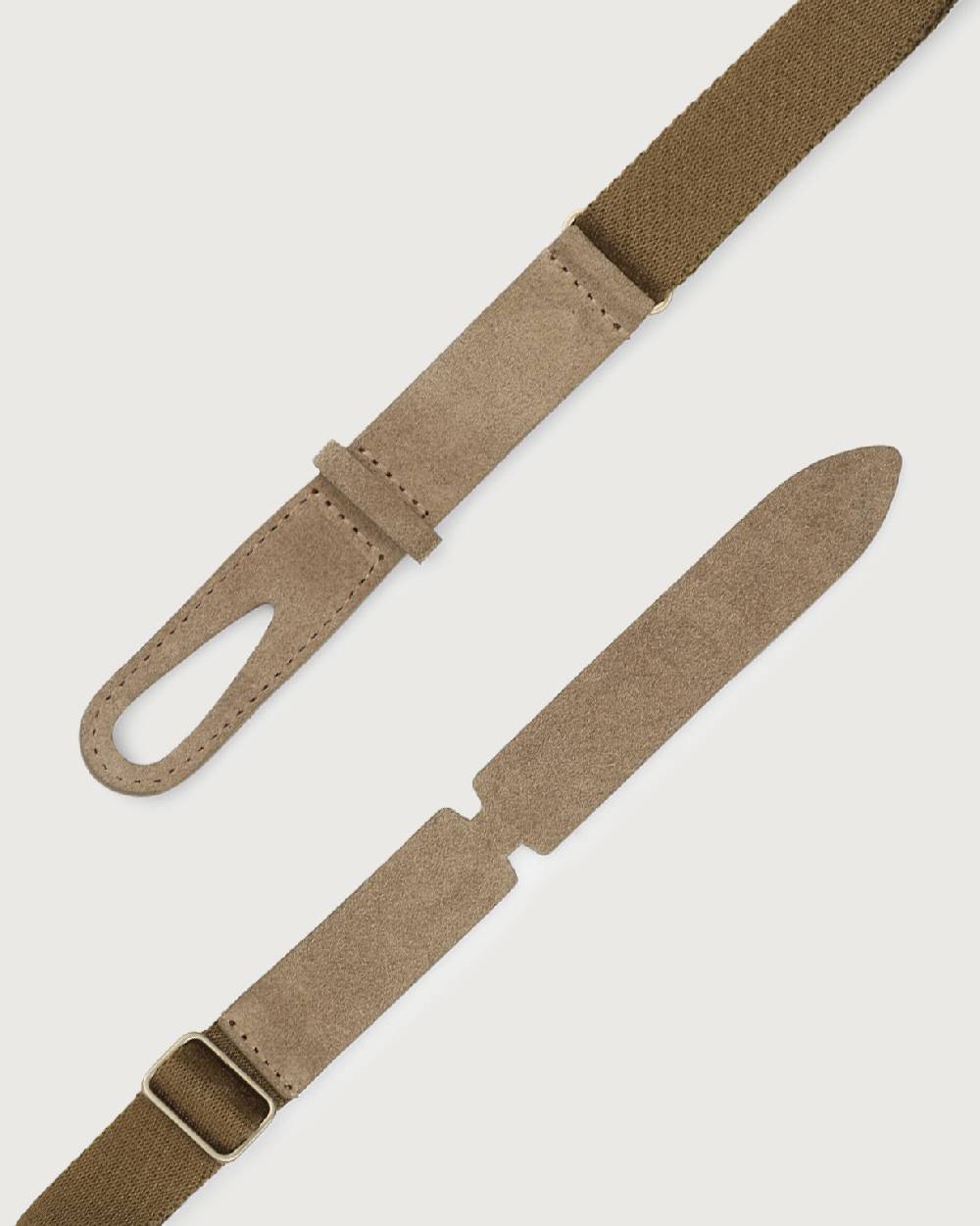 Orciani Cintura Nobuckle Kids Suede in camoscio e tessuto Pezzi Unici