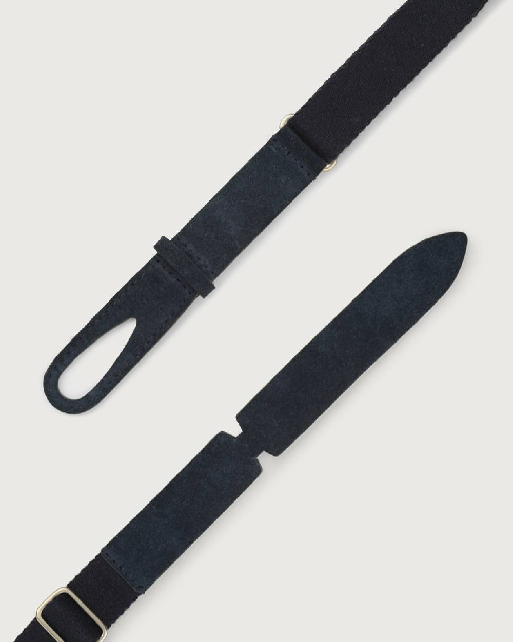 Orciani Cintura Nobuckle Kids Suede in camoscio e tessuto Soddisfazione Garantita