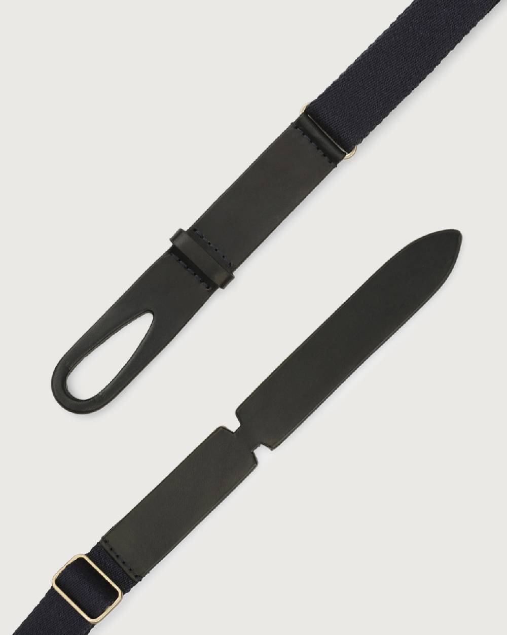 Orciani Cintura Nobuckle Kids Bull in cuoio e tessuto Acquista Ora