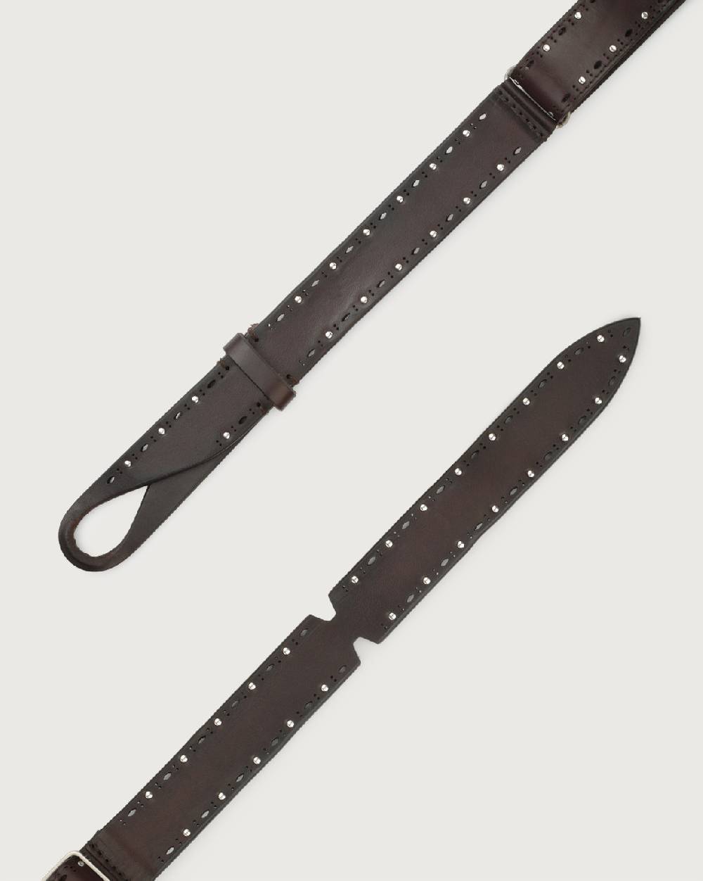 Orciani Cintura Nobuckle Bull Soft in cuoio con micro-borchie Shopping Online