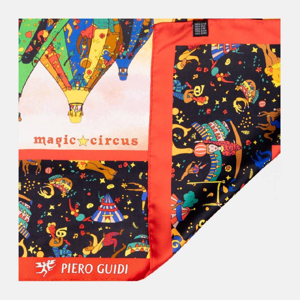 Piero Guidi PIERO GUIDI SILK SCARF "Le Mongolfiere"/ FOULARD IN SETA "Le Mongolfiere"" Offerte speciali