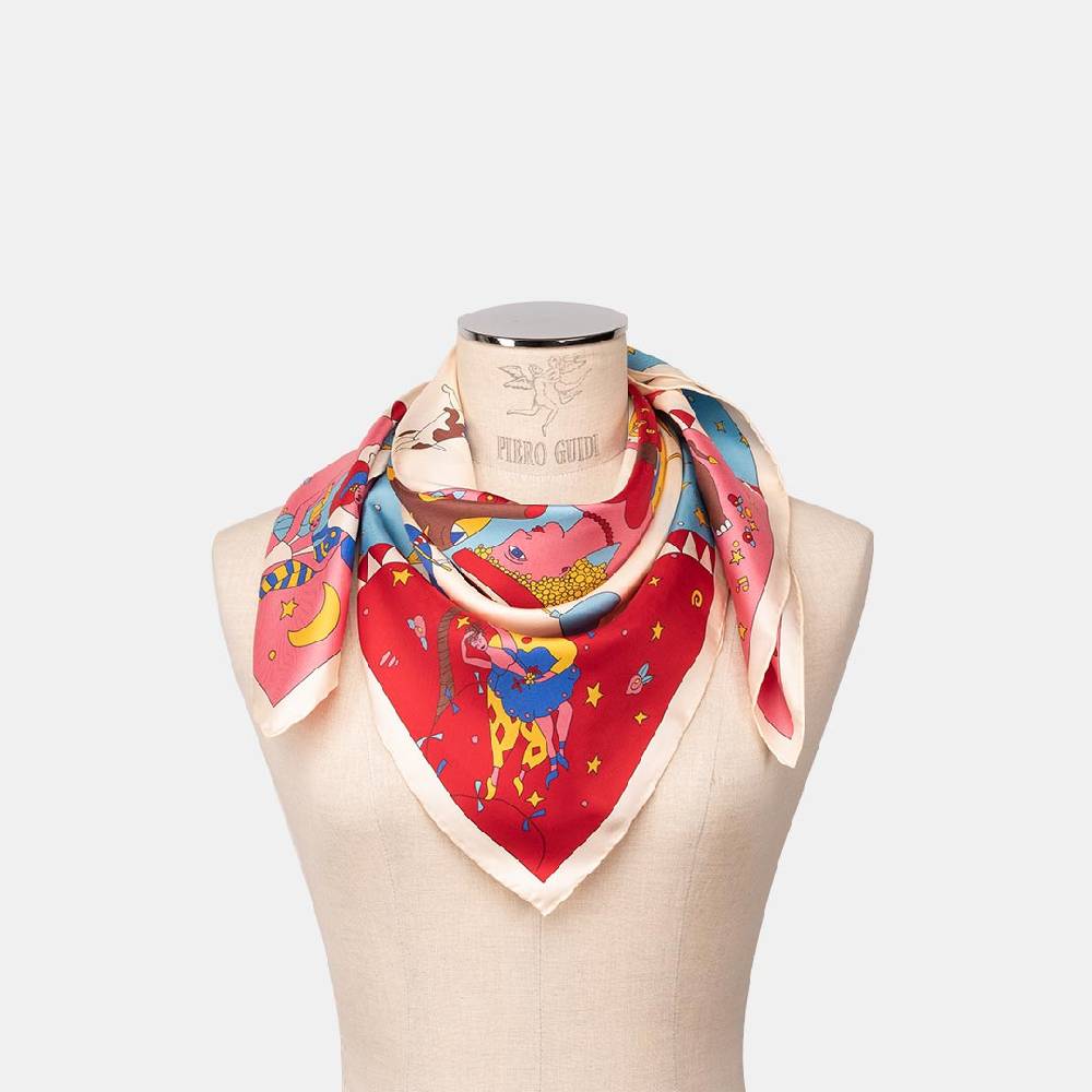 Piero Guidi PIERO GUIDI SILK SCARF "Charlotte"/ FOULARD IN SETA "Charlotte" Offerte