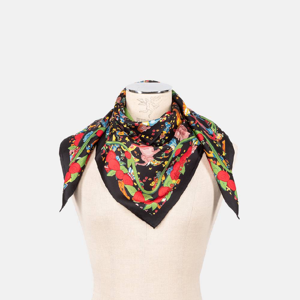 Piero Guidi PIERO GUIDI SILK SCARF "Flower"/ FOULARD IN SETA "Flower" Vendita Economica