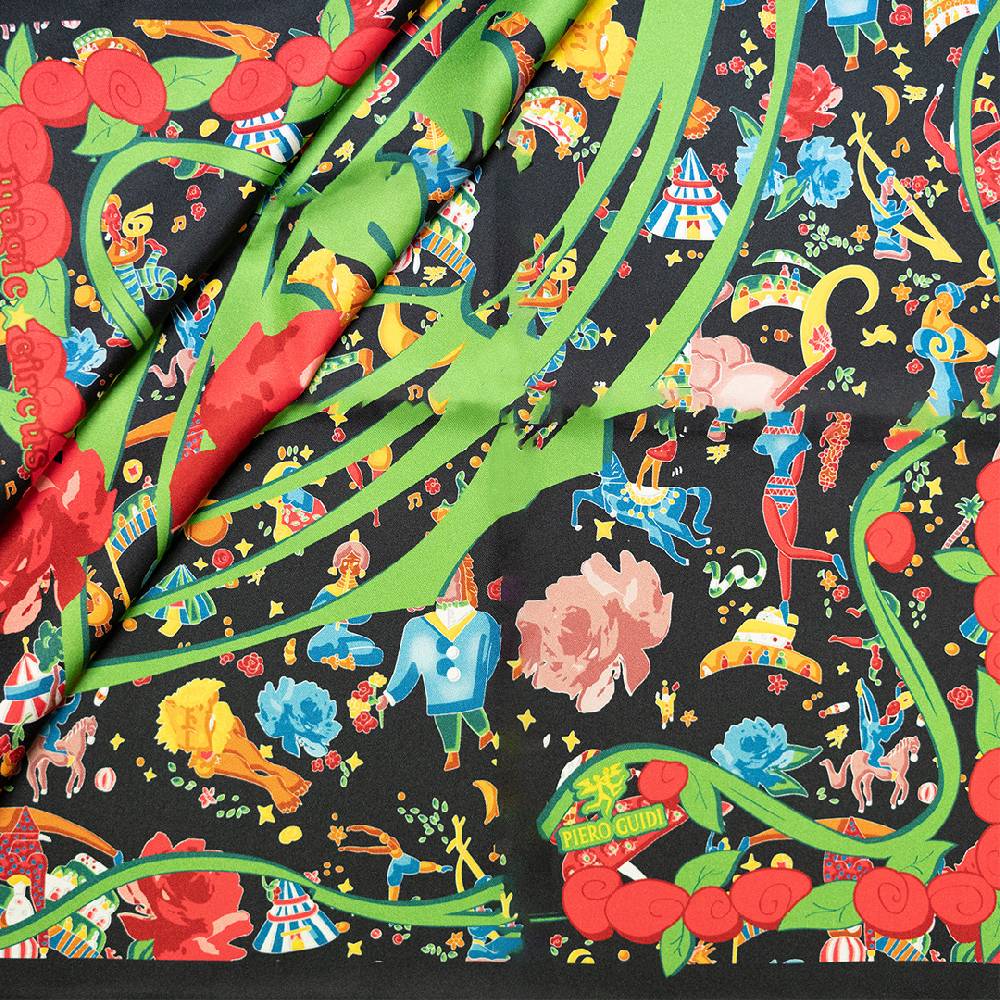 Piero Guidi PIERO GUIDI SILK SCARF "Flower"/ FOULARD IN SETA "Flower" Vendita Economica