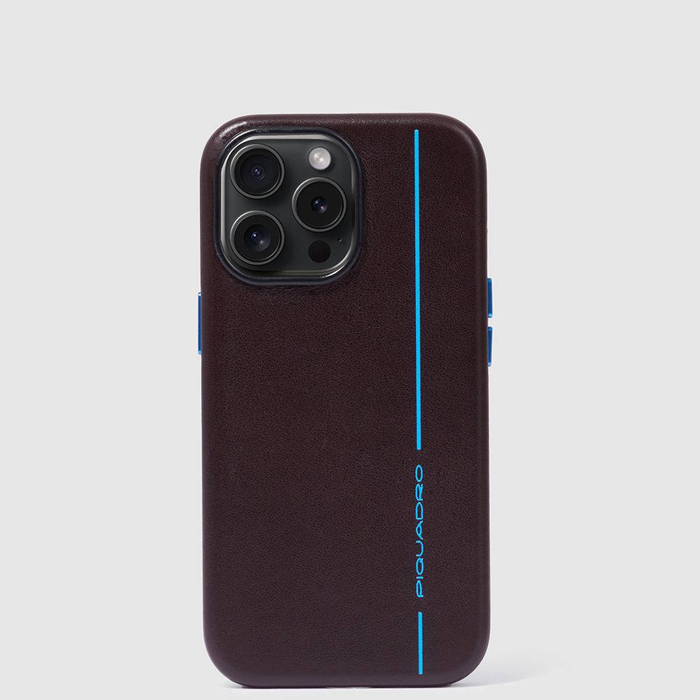 Piquadro Leather case for iPhone® 15 Pro with 6,1” display
