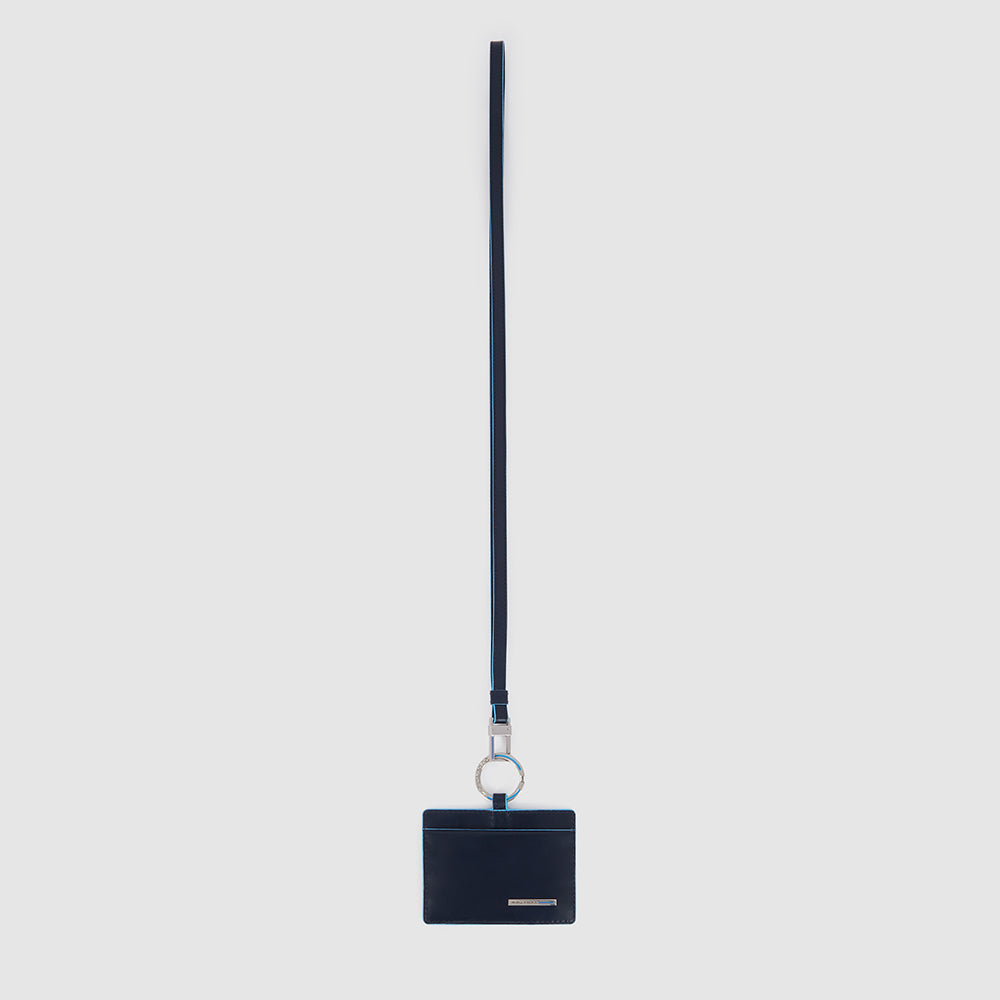 Piquadro Id card badge holder with removable neck strap In Vendita