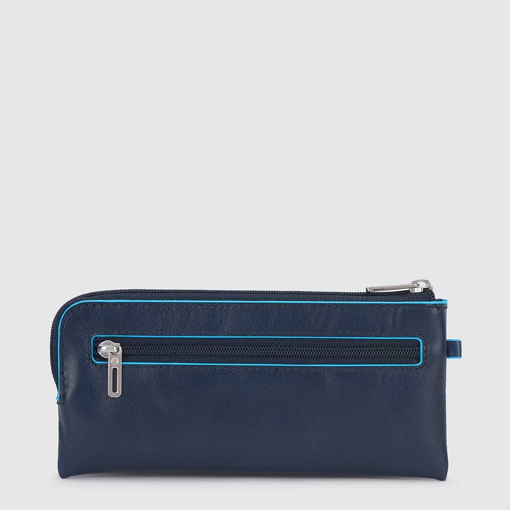 Piquadro Two-ring key case with zipped rear pocket Italy