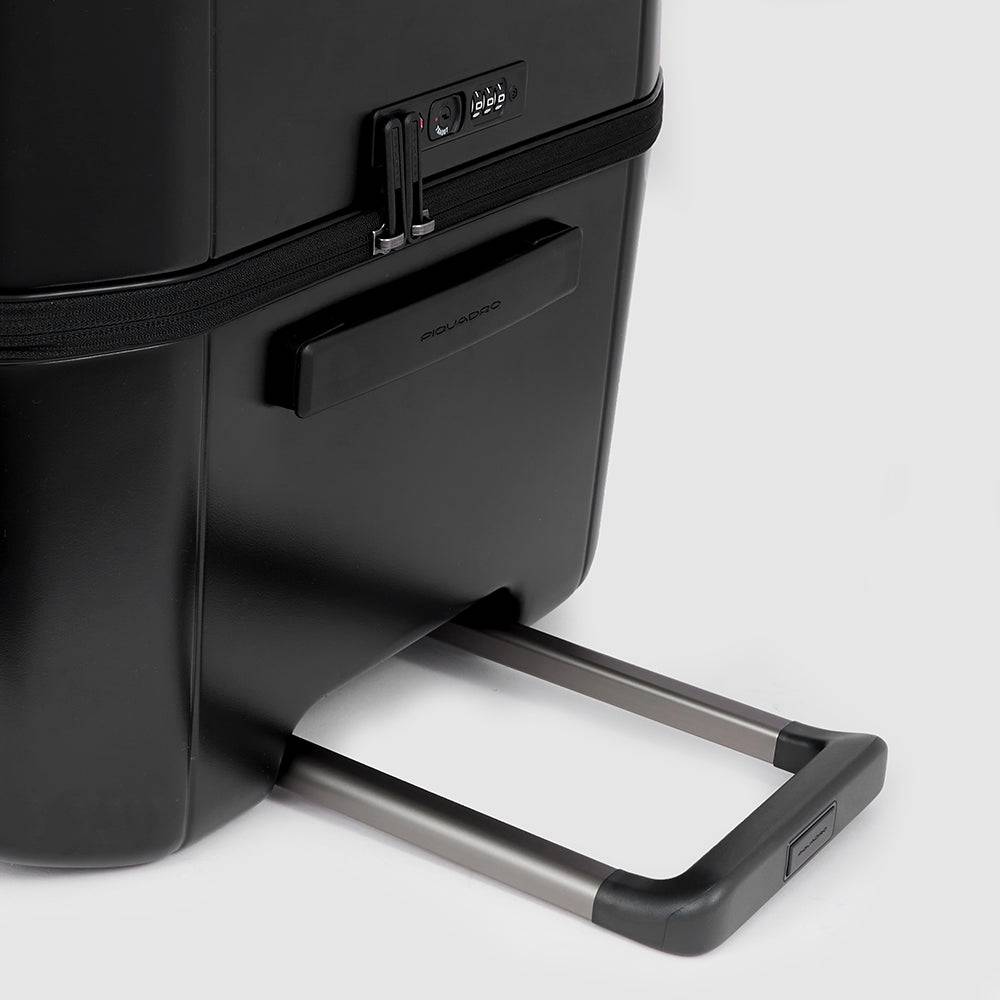 Piquadro Hardside spinner in trunk shape with TSA lock Presa
