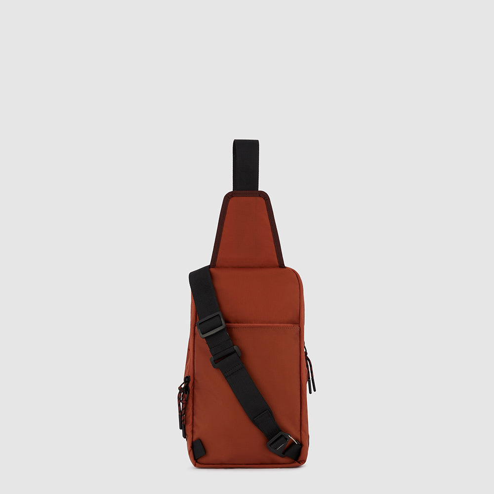 Piquadro Mono sling bag in recycled fabric Vendita Economica