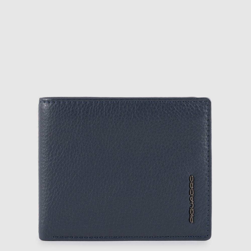 Piquadro Men’s wallet with flip up ID window, coin pocket Presa