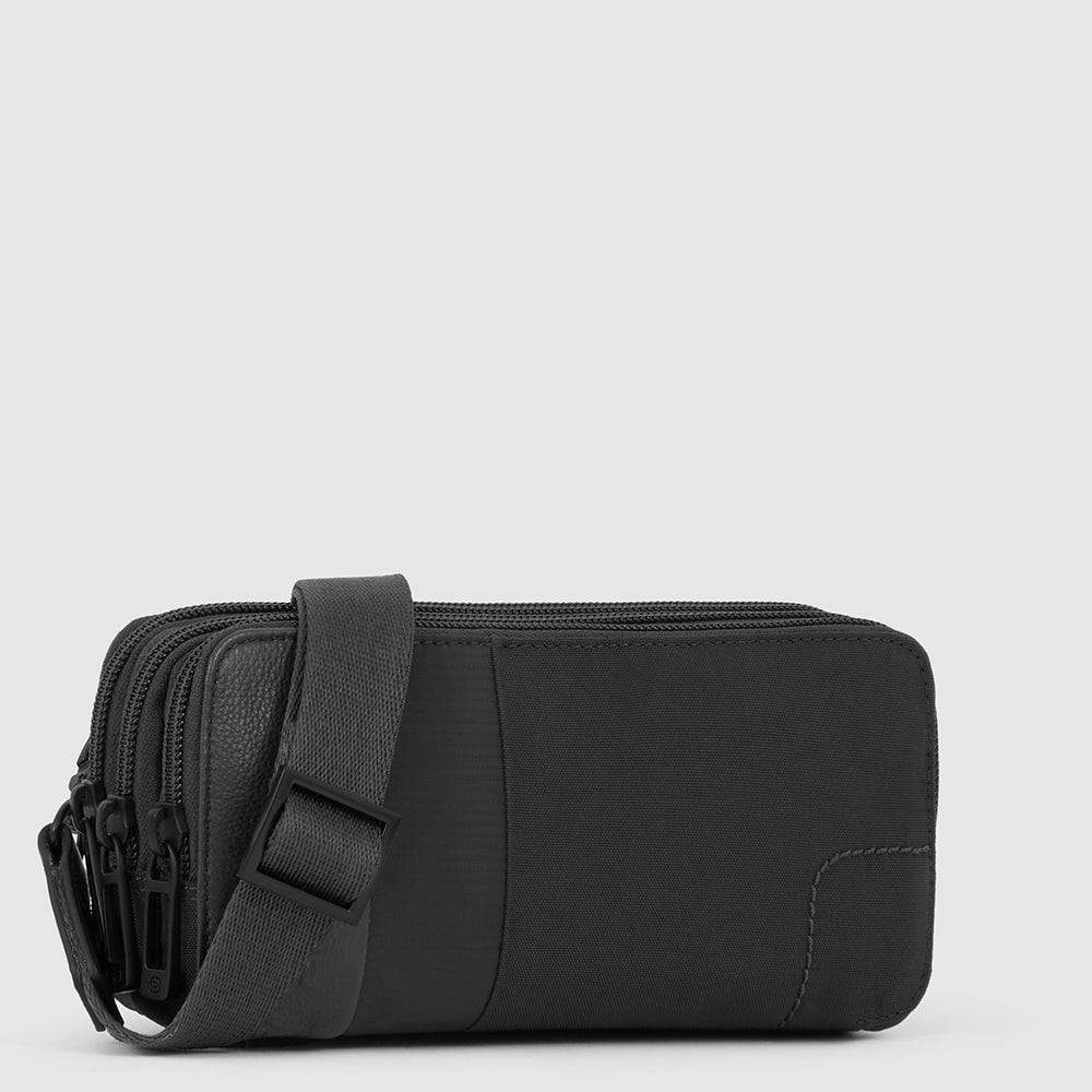 Piquadro Case in recycled fabric with three dividers Offerte