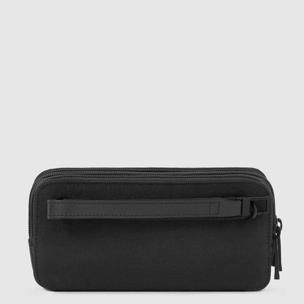 Piquadro Case in recycled fabric with three dividers Offerte