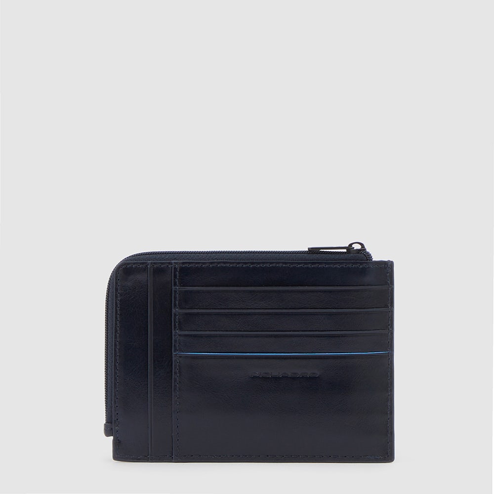 Piquadro Zipper coin pouch with credit card slots Negozio