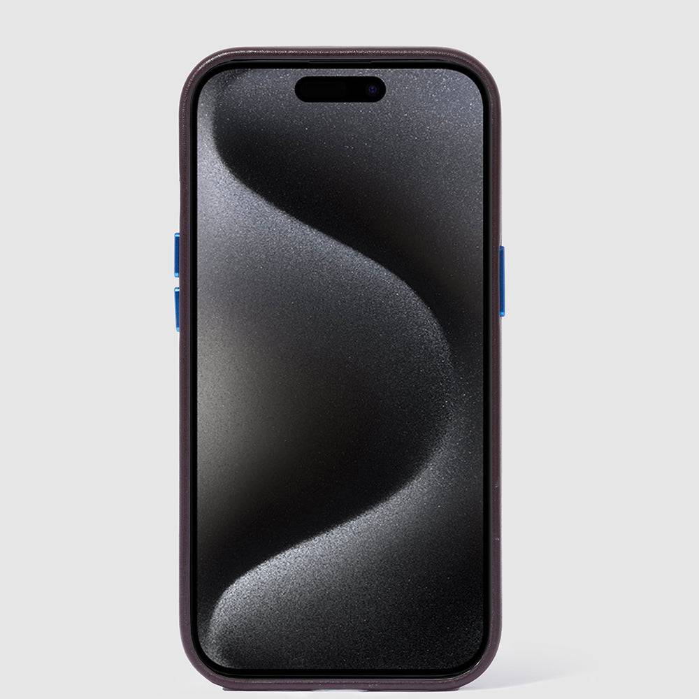 Piquadro Leather case for iPhone® 15 Pro Max 6,7” In Linea