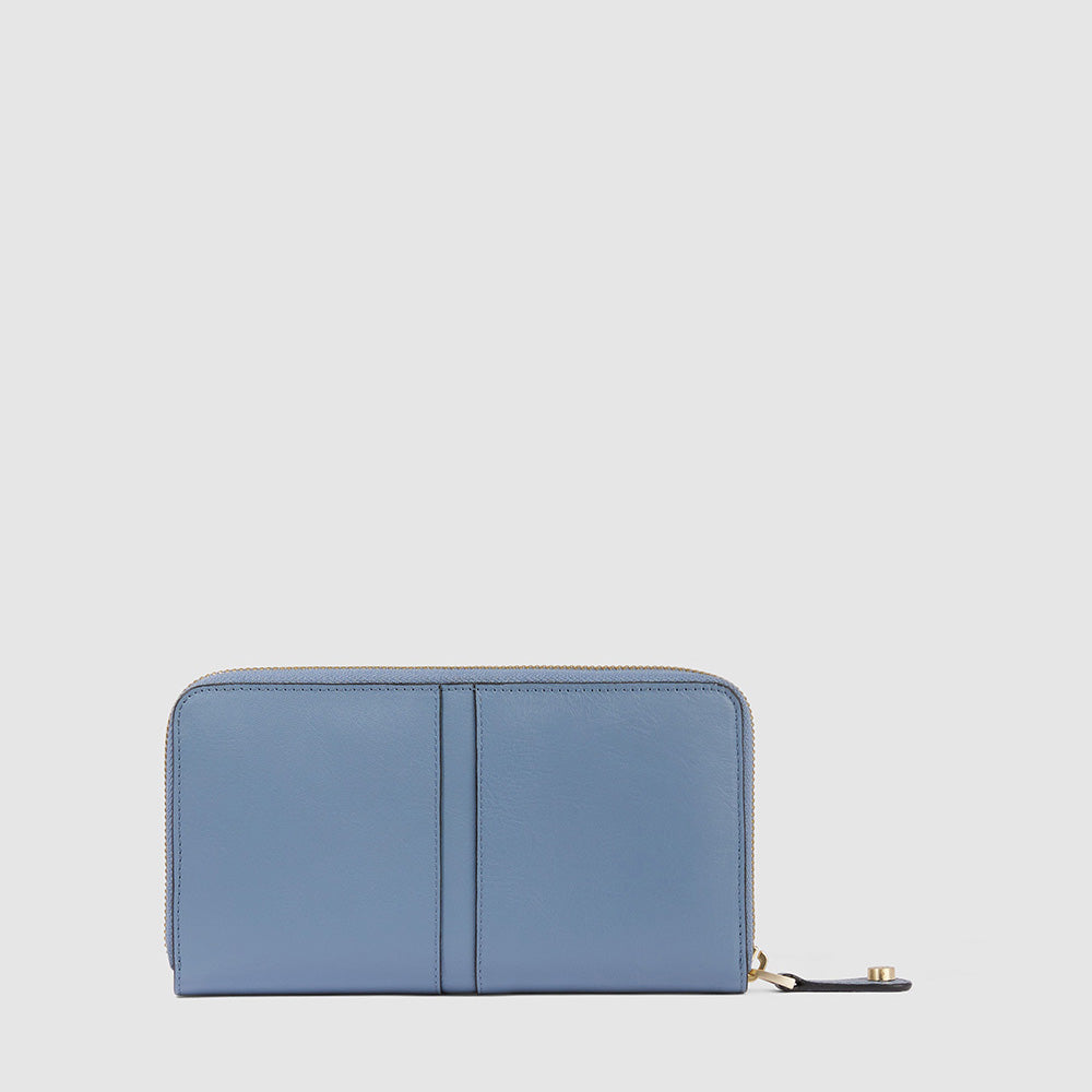Piquadro Zip-around women’s wallet with four dividers Offerta