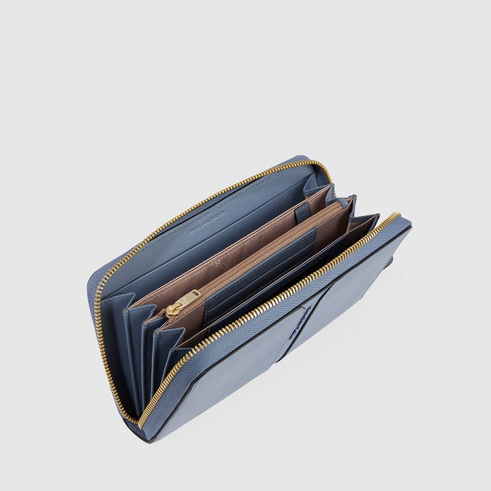 Piquadro Zip-around women’s wallet with four dividers Offerta