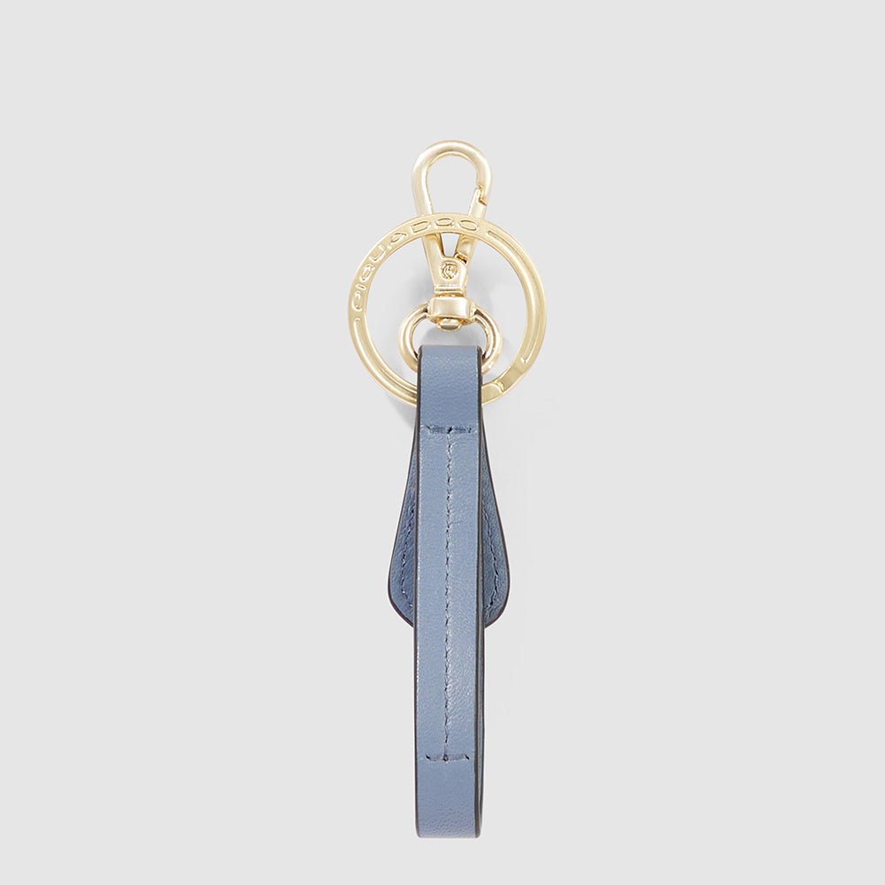 Piquadro Leather Keychain with carabiner hook Saldi