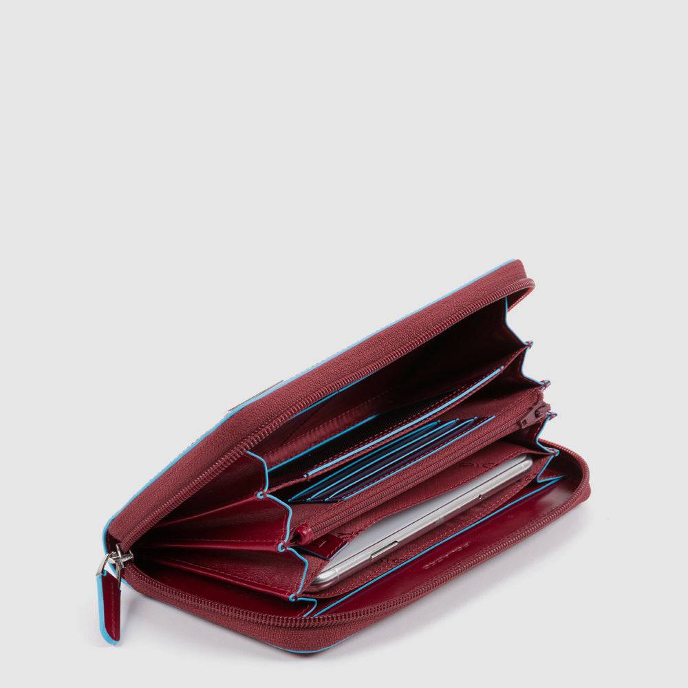Piquadro Zip-around women’s wallet with four dividers Offerte
