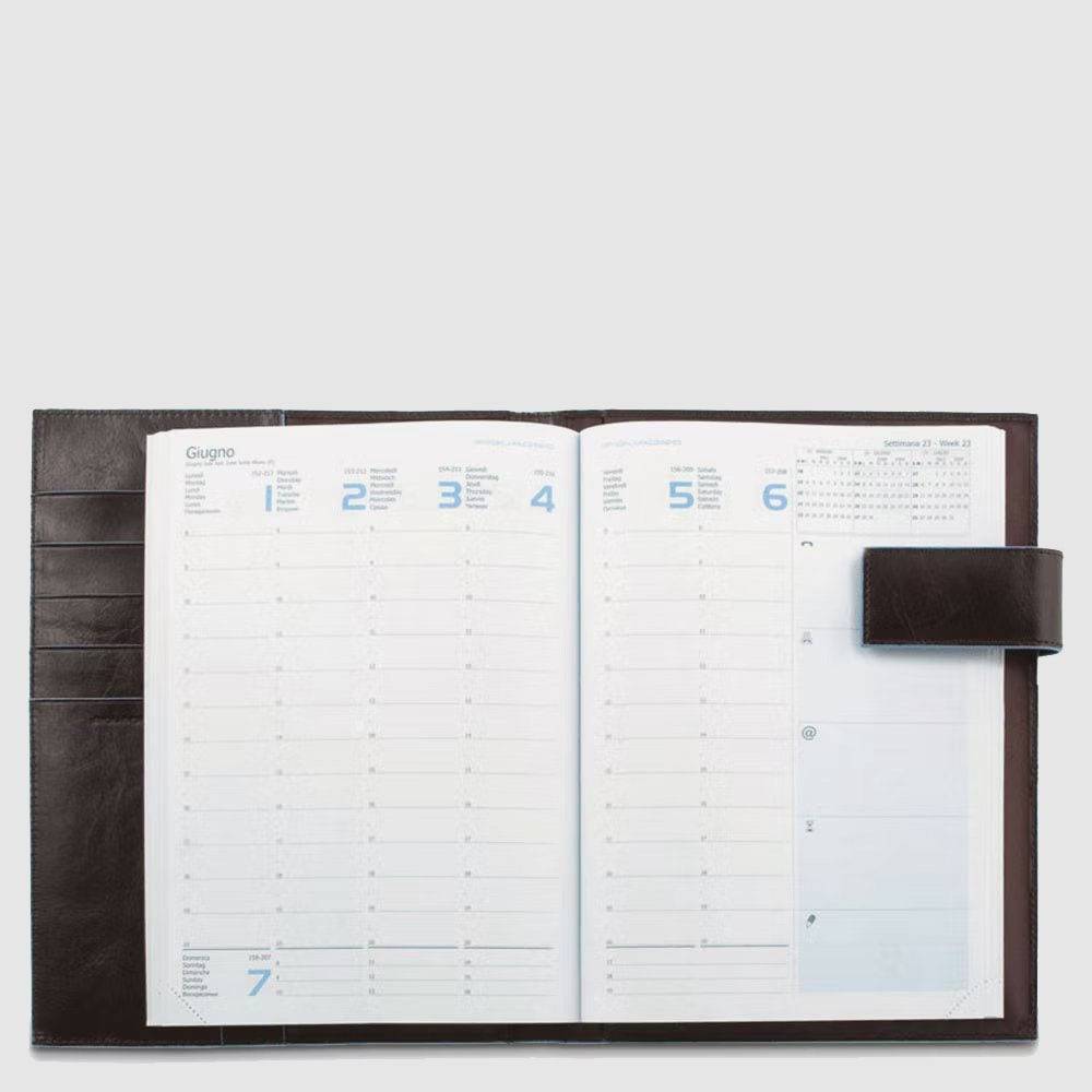 Piquadro Leather weekly diary with Novità