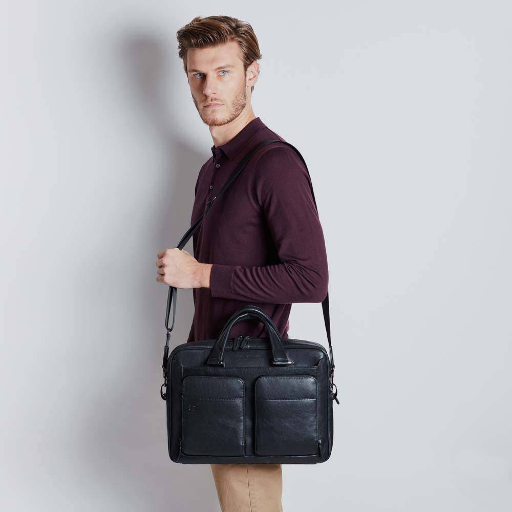 Piquadro Slim computer bag 15" with iPad® compartment Vendita