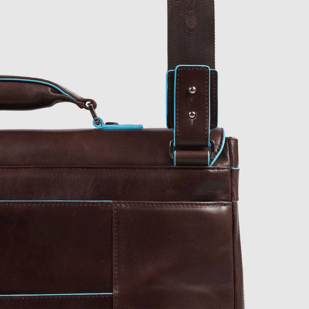 Piquadro Flap-over, expandable computer bag 15" Soddisfazione Garantita