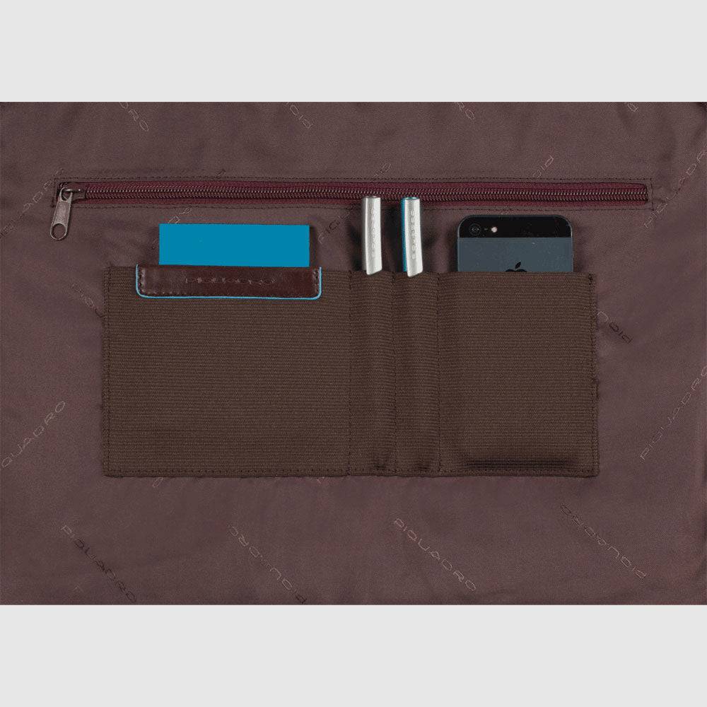 Piquadro Flap-over, expandable computer bag 15" Soddisfazione Garantita