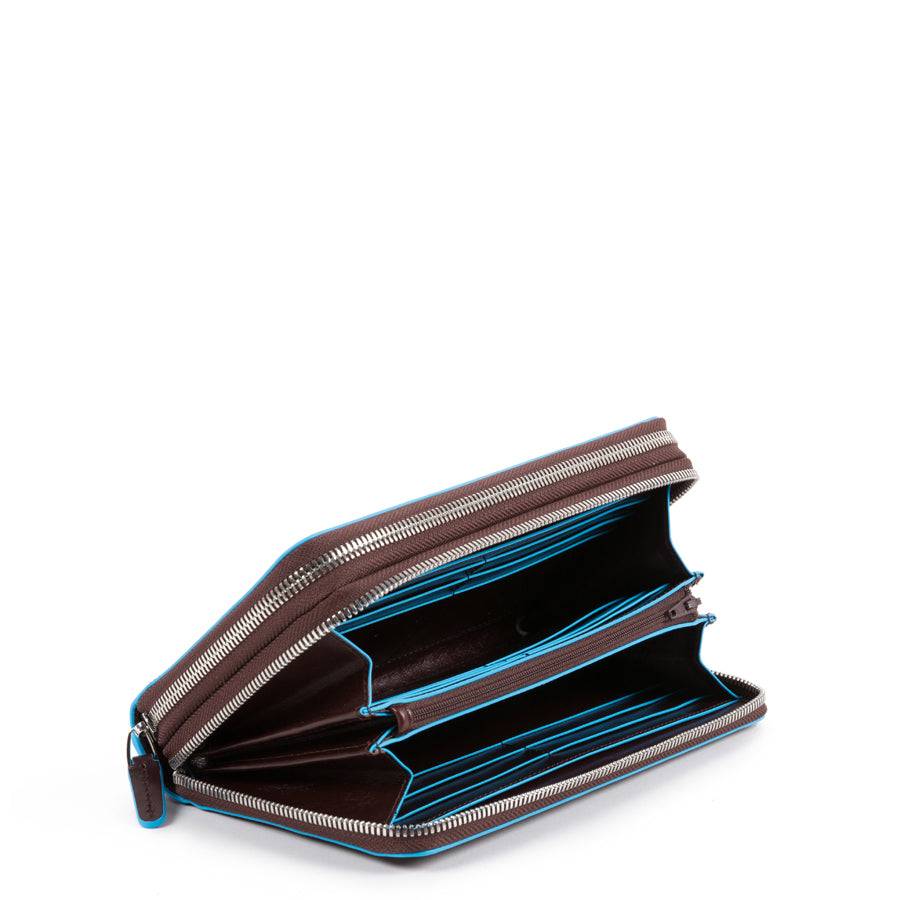 Piquadro Zip-around document organizer and wallet with coin Saldi Di Fabbrica