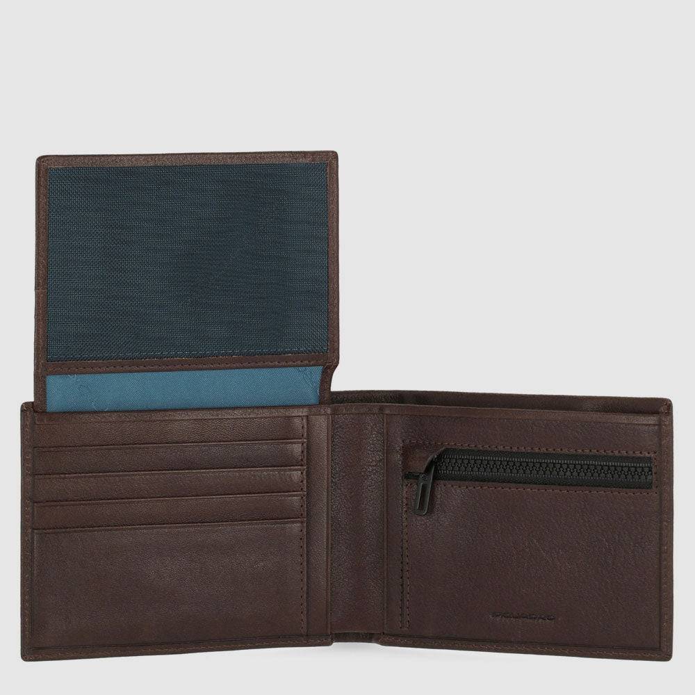 Piquadro Men’s wallet with zipped coin pocket Sconto