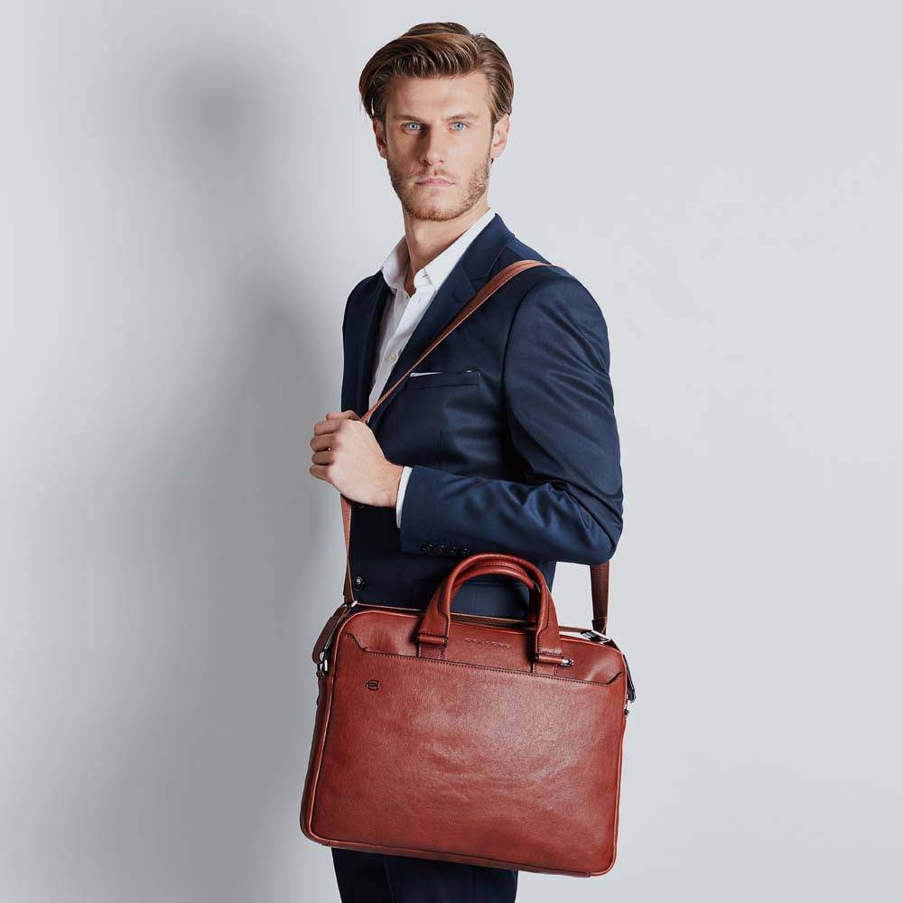 Piquadro Two-handle briefcase with two 10.5"/9.7" laptop Affare Del Giorno