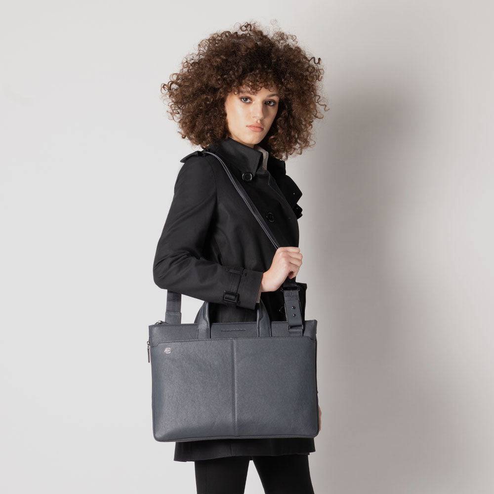 Piquadro Expandable, slim computer bag 15" Sconto