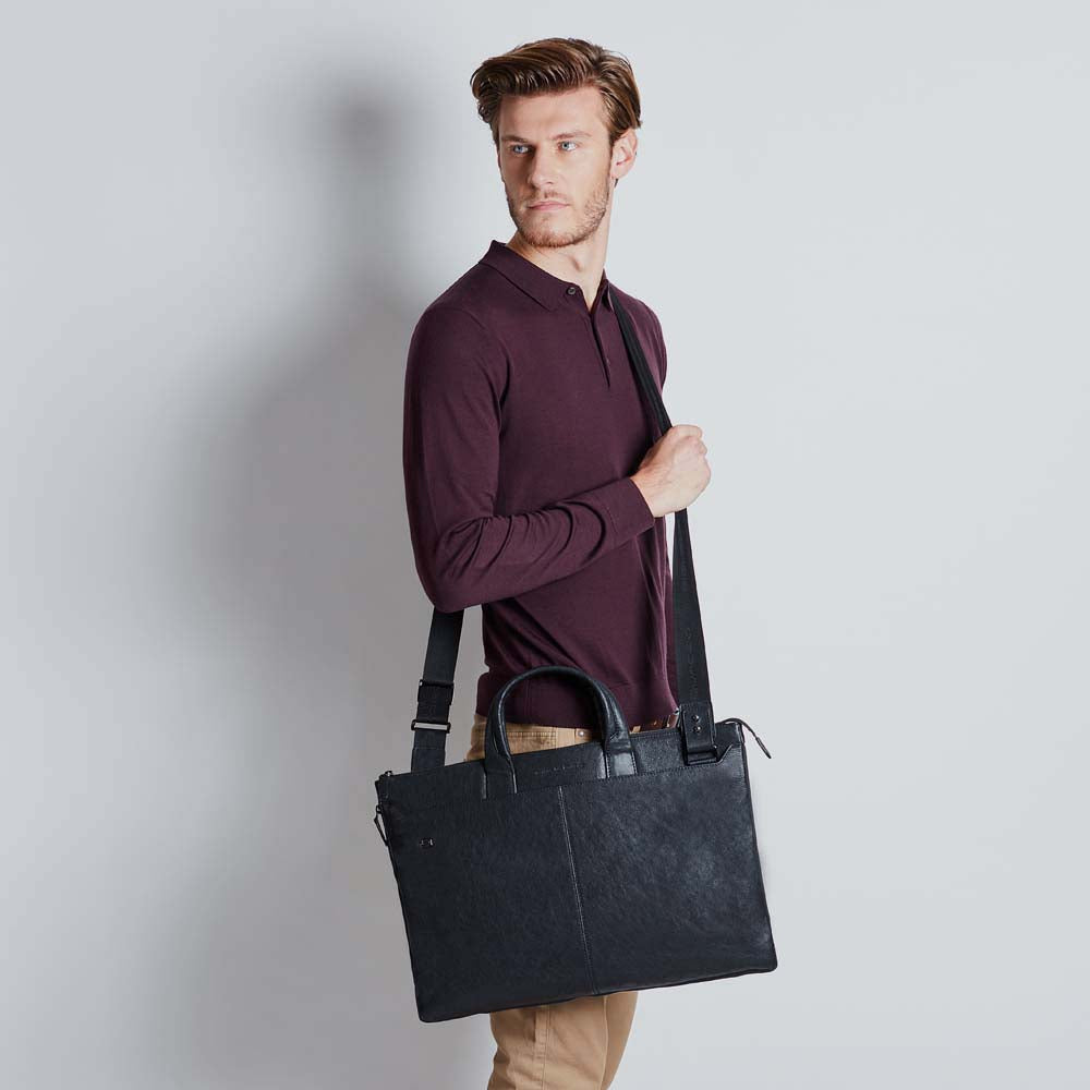 Piquadro Slim expandable laptop briefcase with 10.5 - 9.7 Online