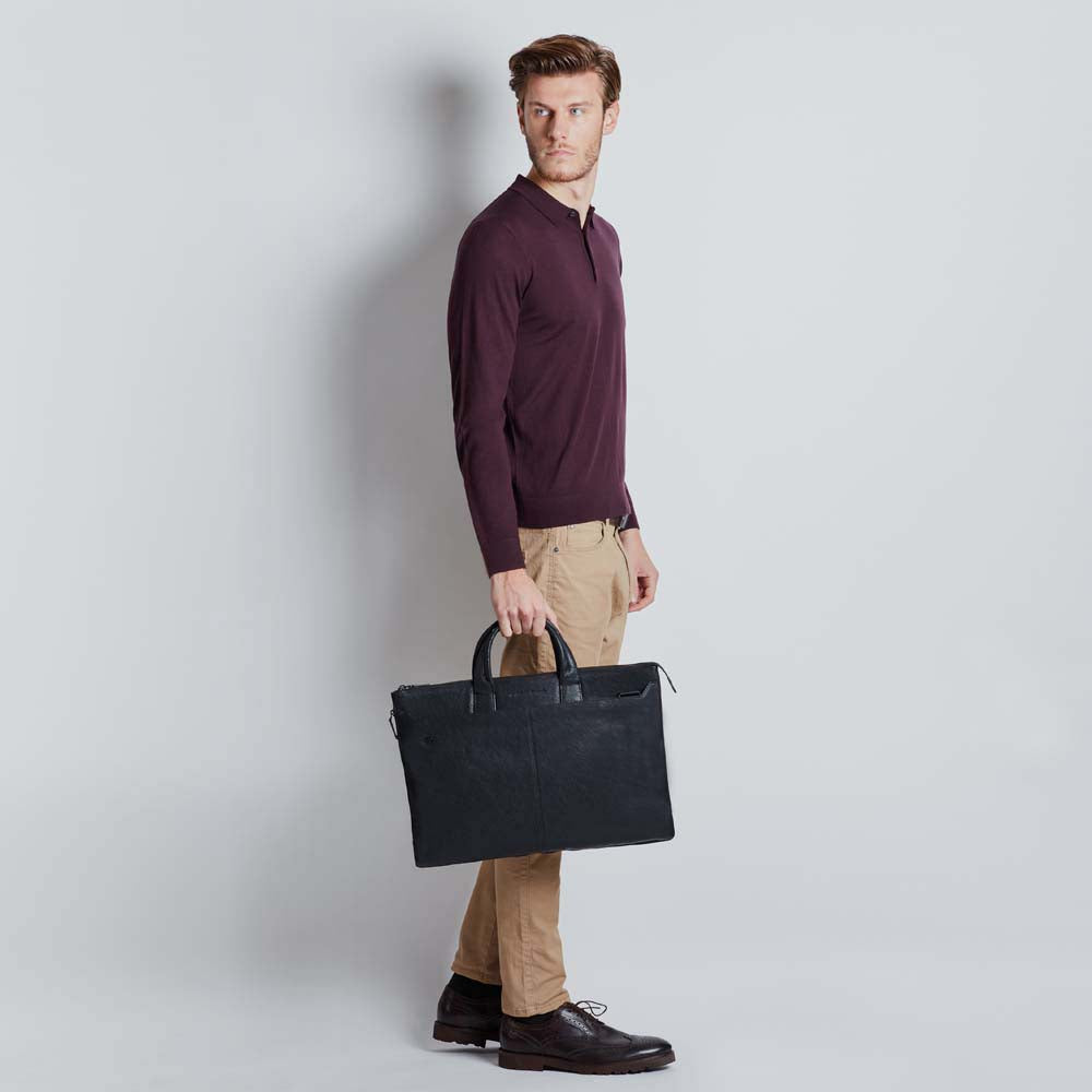 Piquadro Slim expandable laptop briefcase with 10.5 - 9.7 Online