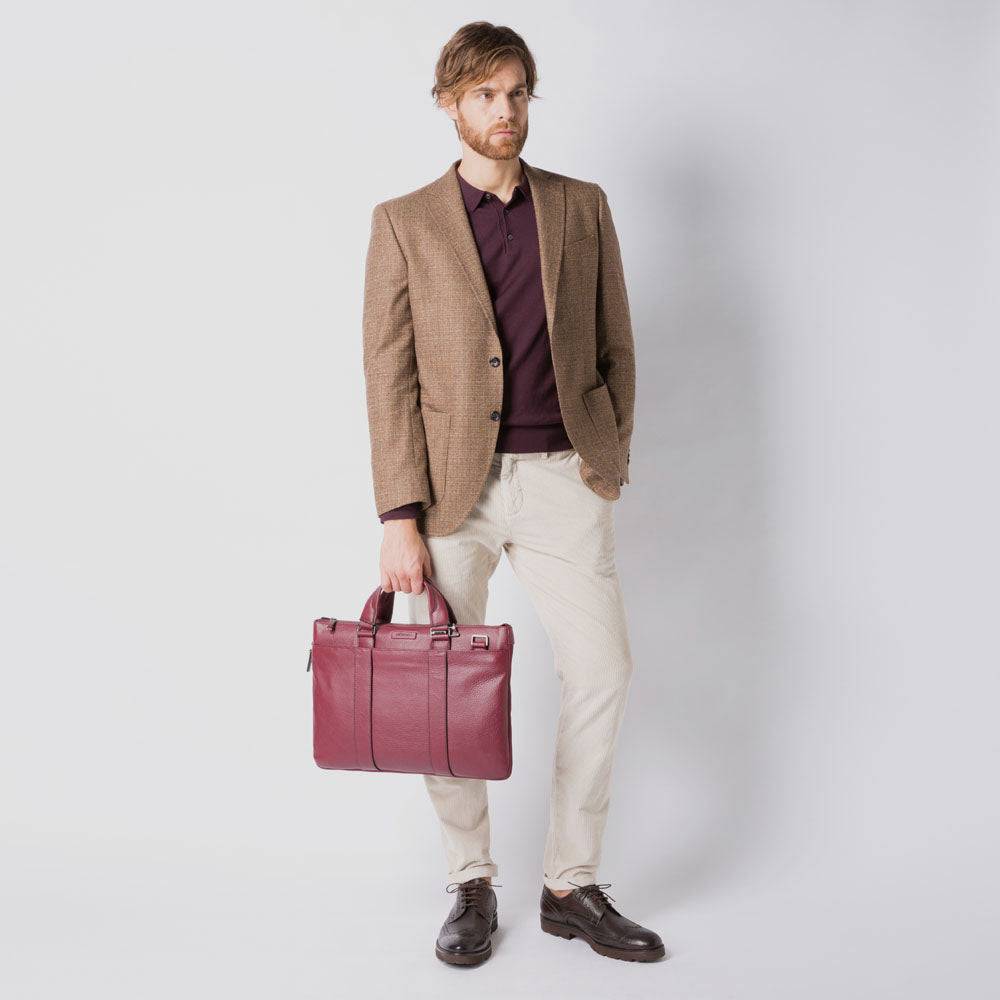 Piquadro Expandable, slim computer bag In Vendita