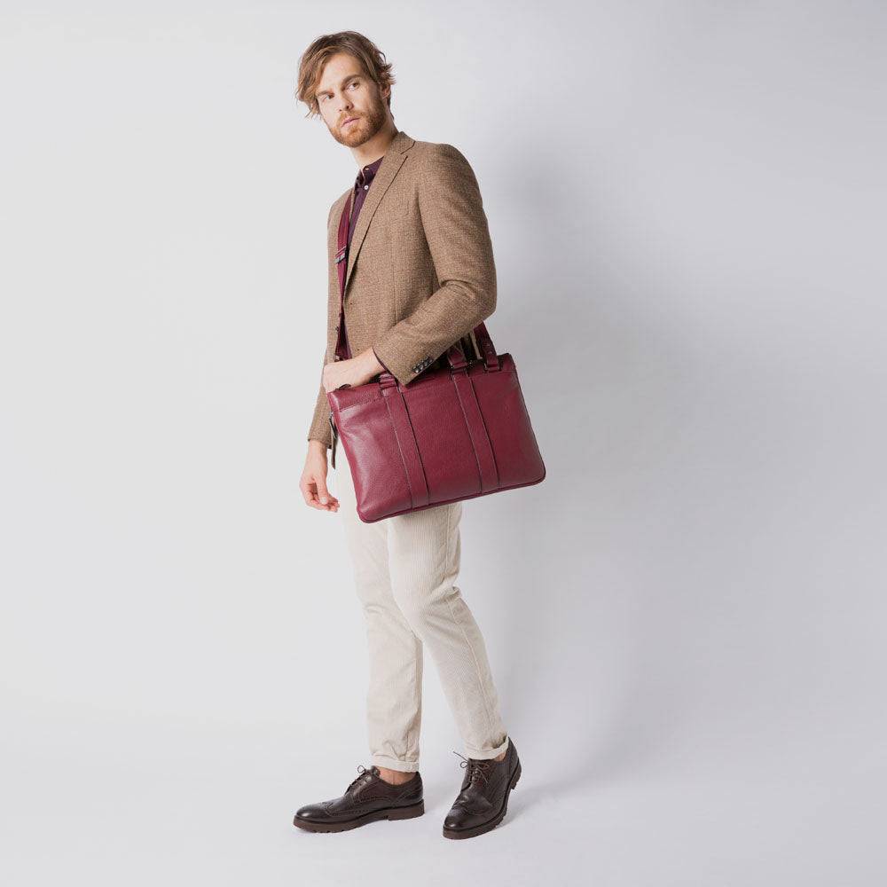 Piquadro Expandable, slim computer bag In Vendita