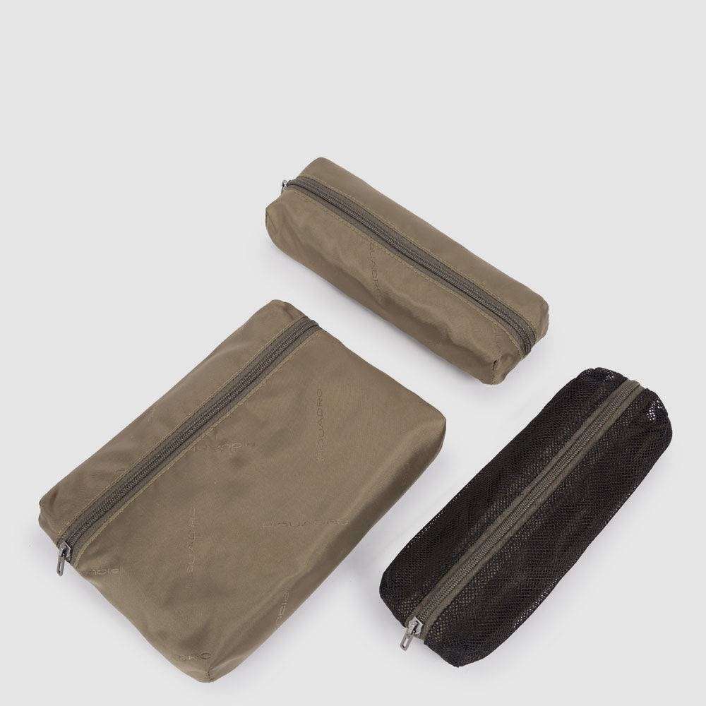 Piquadro Hanging toiletry bag in recycled fabric Promozione Limitata