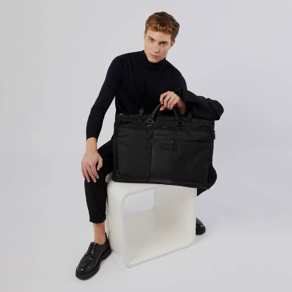 Piquadro Folding garment bag in recycled fabric Prezzo Ridotto
