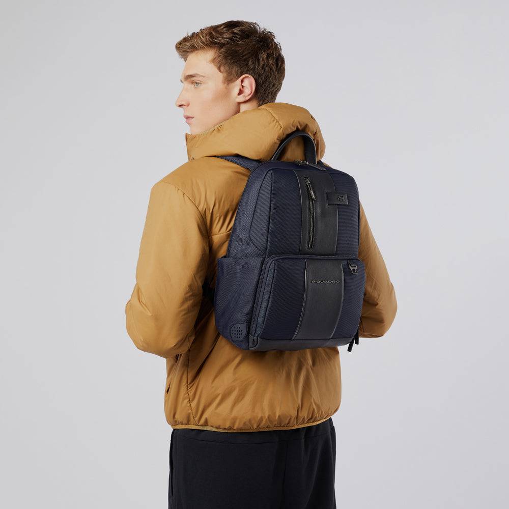 Piquadro Laptop and iPad® backpack in recycled fabric with Offerta