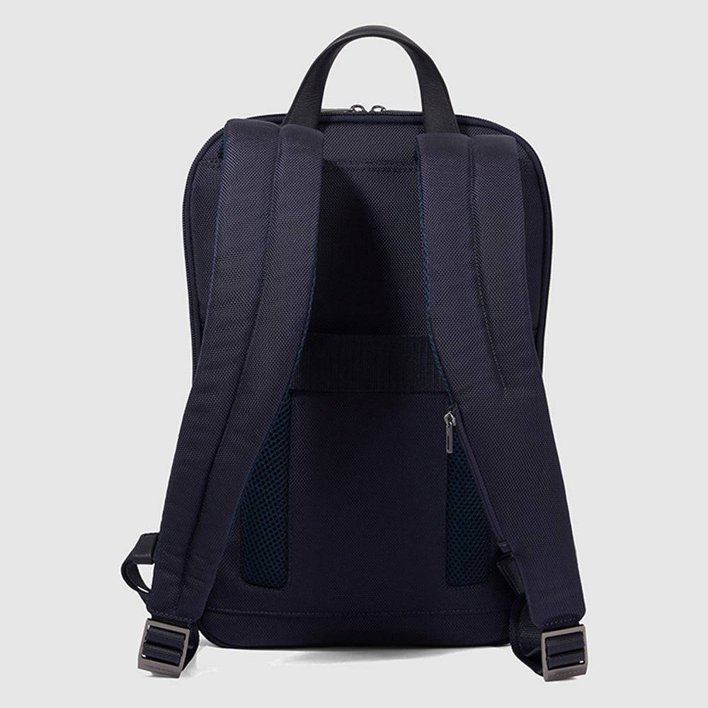 Piquadro Slim computer backpack 15,6" in recycled fabric Vendita Economica