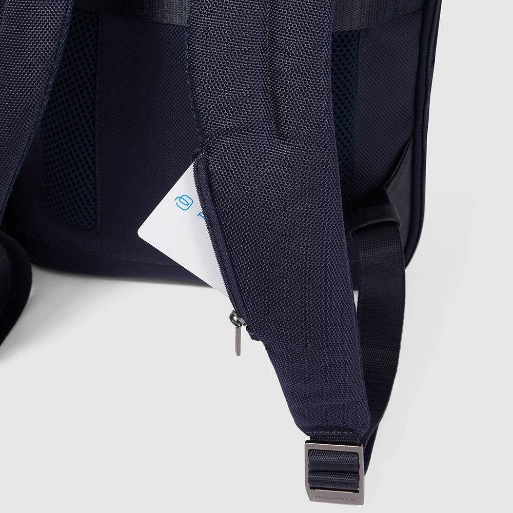 Piquadro Slim computer backpack 15,6" in recycled fabric Vendita Economica