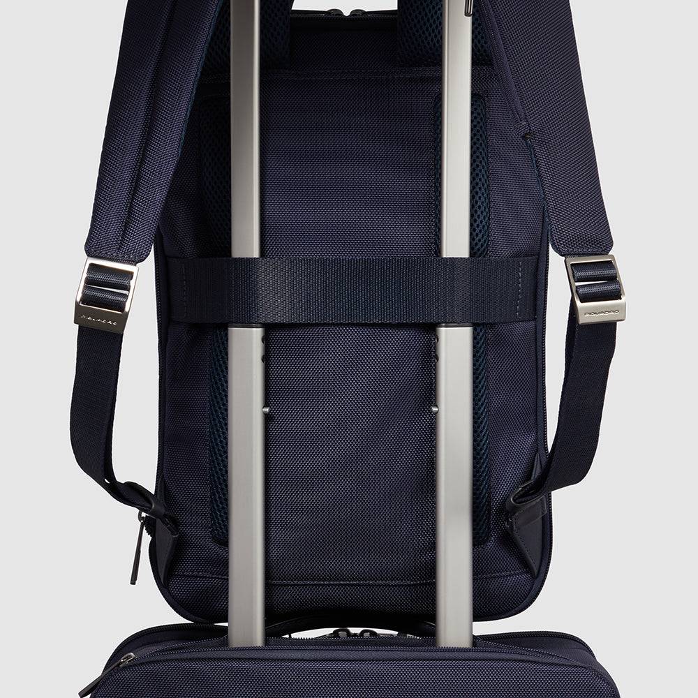 Piquadro Slim computer backpack 15,6" in recycled fabric Vendita Economica