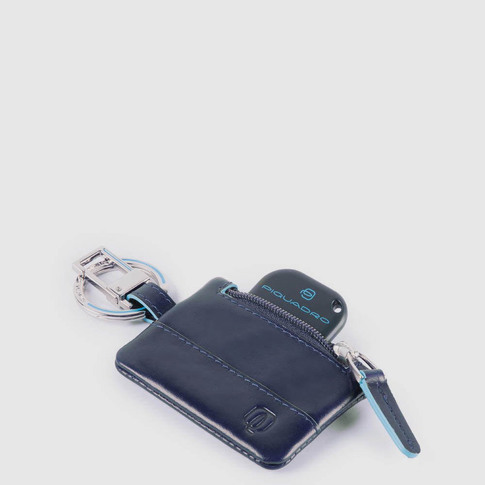 Piquadro Keychain with CONNEQU and side zipped pocket Italy