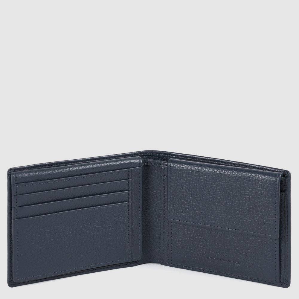 Piquadro Men’s wallet with flip up ID window, coin pocket 2025
